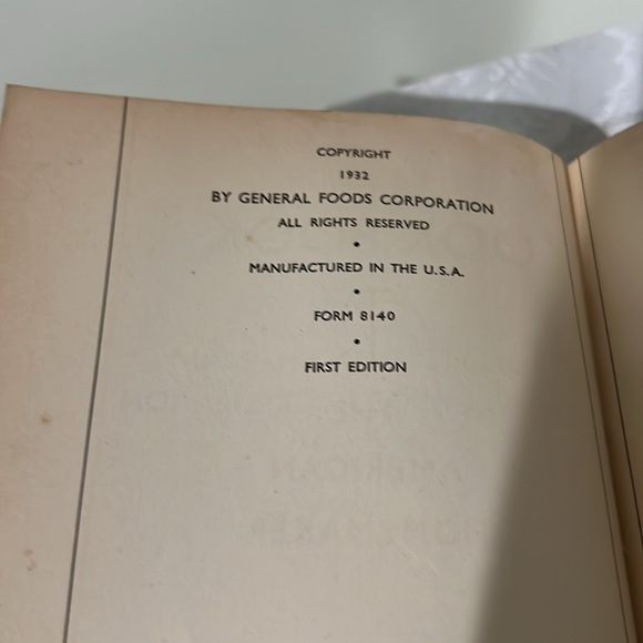 FIRST EDITION vintage cookbook, General Foods Cook Book, 1932 - Picture 4 of 12